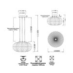 7720/36L PIKO LED SN 42 Светильник металл/стекло/прозрачный/золотой LED 36Вт 3000-6500K D400 IP20 пульт ДУ ANGELO