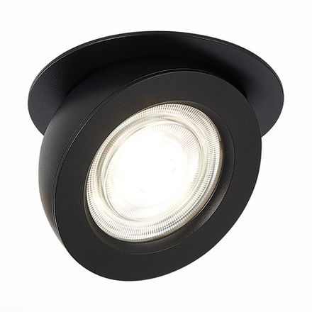 ST654.438.10 Св-к встр. Черный LED 1*10W 3000K 850Lm Ra&gt;90 38° IP20 D109xH60 180-240V