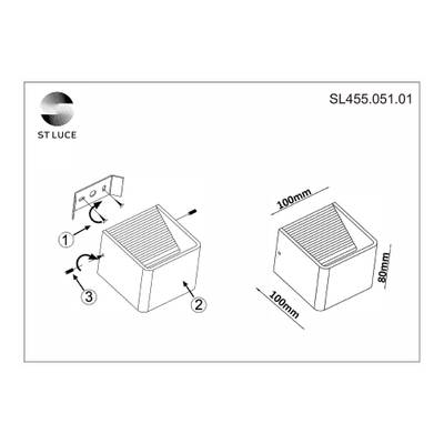 SL455.051.01 Светильник настенный ST-Luce Белый/Белый LED 1*6W 3000K