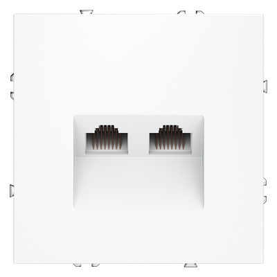 VLS060202 Розетка компьютерная встраиваемая VOLTUM S70 двойная RJ45+RJ45 кат.6, (белый матовый). (ТМ Maytoni)