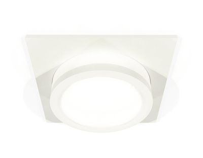 Комплект встраиваемого светильника с акрилом XC7631041 SWH/FR белый песок/белый матовый MR16 GU5.3 (C7631, N7120)