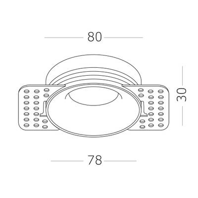 ST218.528.01 Св-к встр. Белый GU10 1*50W  IP20 D85xH30 165-265V Без ламп