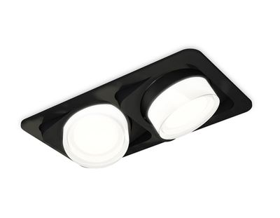 Комплект встраиваемого поворотного светильника XC7664083 SBK/FR/CL черный песок/белый матовый/прозрачный MR16 GU5.3 (C7664, N7160)