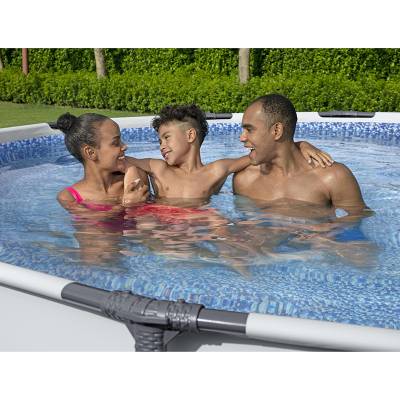 Бассейн каркасный круглый 427*84 см, 10220 л, Steel Pro Max 56595 (с ф-насосом) Bestway