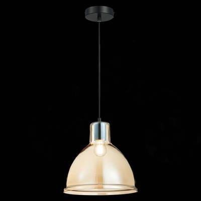 SLE114723-01 Люстра подвесная Черный/Янтарный E27 1*60W