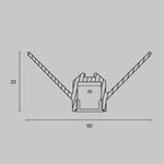 Алюминиевый профиль скрытого монтажа 50x22, ALM-5022-S-2M. TM Maytoni