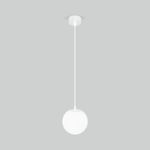 Светильник садово-парковый со стеклянным плафоном Sfera H 35158/H белый