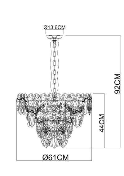 Подвесная люстра Arte Lamp KAPRI A4078LM-9CC, 9хE14