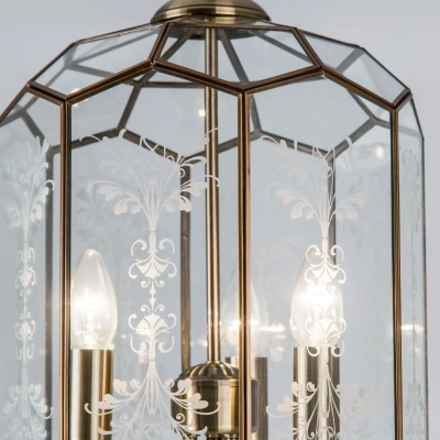 Citilux Витра-2 CL442230 Люстра подвесная витражная Бронза