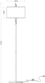 Торшер Arte Lamp JULIETTA A5037PN-2CC, 2хE27