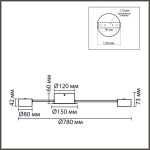 8344/8C COMFI LN26 251 черный, металл Люстра GX53 LED 8*7W 220V TORINA