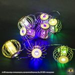 A-452 гирлянда светодиодная, прозрачный провод 2м, 20 LED с насадками