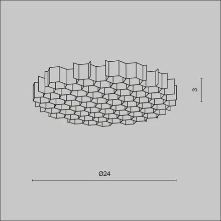 Антибликовая решётка ⌀24мм, HoneyComb-D24. TM Maytoni