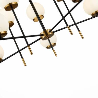 SL1203.402.10 Люстра потолочная ST-Luce Черный, Латунь/Белый E27 10*60W