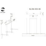 SL394.503.06 Светильник подвесной ST-Luce Белый/Белый LED 6*14W 4000K