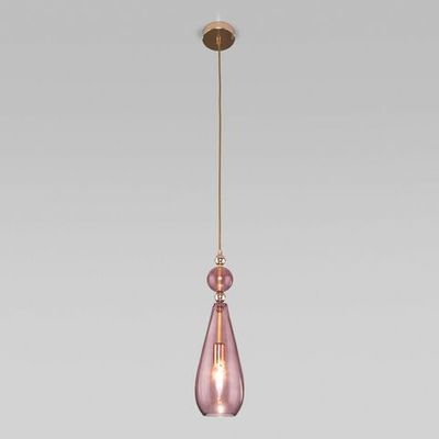Подвесной светильник со стеклянным плафоном 50202/1 пурпурный