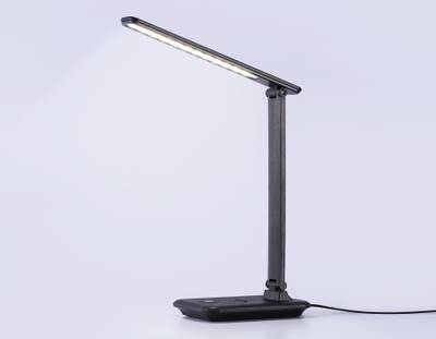 Светодиодная настольная лампа с диммером DE503 BK черный LED 3000-6400K 9W