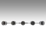 8114/10 MODERNI LN25 хром/дымчатый, металл/стекло Подвесной светильник G9 5*30W + E14 5*40W 220V TAUNA