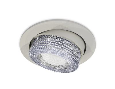 Комплект встраиваемого поворотного светильника XC7653060 SGR/CL серый песок/прозрачный MR16 GU5.3 (C7653, N7191)