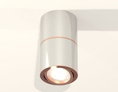 Комплект накладного поворотного светильника XS7405080 PSL/PPG серебро полированное/золото розовое полированное MR16 GU5.3 (C7405, A2073, C7405, N7005)