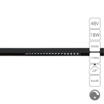 Магнитный трековый светильник Arte Lamp LINEA 0.1-10V A4685PL-1BK, 1хLED