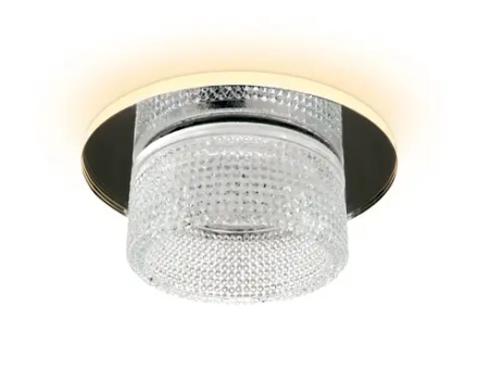Встраиваемый точечный светильник TN350 CH/CL хром/прозрачный GU5.3+3W (LED WHITE) D95*45