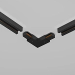 Угловой коннектор питания с вводом питания Unity черный, TRA001CLB-11B. TM Maytoni