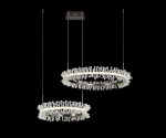 08245,12PA Люстра диммируемая Лаура матовый никель w90*60 (d40+60) h150 Led 60W (4000K) с пультом ДУ