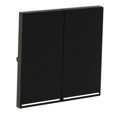 VLS000408 Клавиши для выключателя/переключателя двухклавишного с подсветкой, S70 (черный матовый). (ТМ Maytoni)