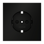 VLS000708 Накладка для розетки с заземлением и защитными шторками, S70 (черный матовый). (ТМ Maytoni)