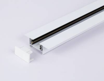Шинопровод встраиваемый однофазный Standard 220V GL7123 WH белый 2000*58.6*18 (ввод питания, 1 заглушка, крепление в комплекте)
