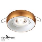 370800 SPOT NT21 335 белый/матовое золото Светильник встраиваемый влагозащищенный IP44 GU10 50W 220V WATER