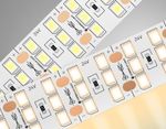 Светодиодная лента трехрядная GS3901 2835 324Led/ 26W m/ 24V IP20 3000K/ 5000*18*1.2mm/ кратность резки 18.5mm (2 конт.)