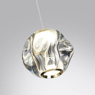 5085/5L L-VISION ODL25 555 золото/прозрачный/металл/акрил Подвес LED 5W 4000K 240Лм JEMSTONE