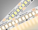 Светодиодная лента GS1401 2835 240Led/ 17W m/ 12V IP20 3000K/ 5000*10*1.2mm/ кратность резки 25mm (2 конт.)