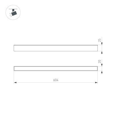 Светильник MAG-FLAT-25-L600-18W Day4000 (WH, 100 deg, 24V) (Arlight, IP20 Металл, 5 лет)