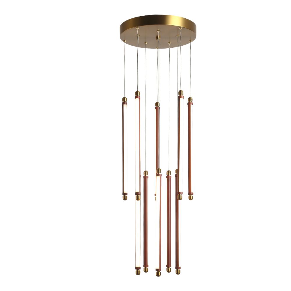 SL6225.303.10 Светильник подвесной ST-Luce Латунь/Терракотовый, Белый LED 10*6,5W 3000K