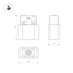 Светильник MAG-ORIENT-BABY-S36x21-2W Warm3000 (BK, 24 deg, 48V) (Arlight, IP20 Металл, 5 лет)