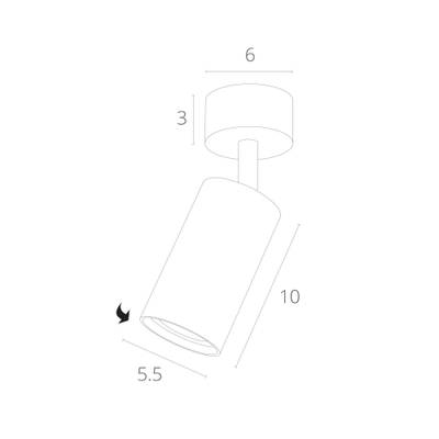 Спот Arte Lamp AQUARIUS A3216PL-1GY, 1хGU10