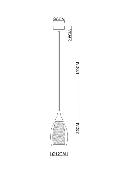 Подвесной светильник Arte Lamp BARRY A7951SP-1BK, 1хE14