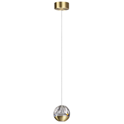5101/5L L-VISION ODL25 559 латунь/прозрачный/акрил Подвес 2 в 1 LED 5W 4000K 300Лм SONO