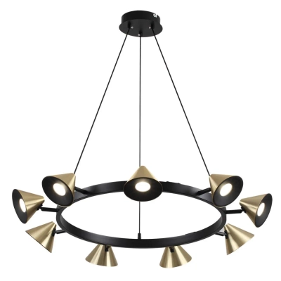 8233/9 COMFI LN25 209 черный/золото, металл Подвесной светильник GU10 LED 9*7W 220V LAMINA