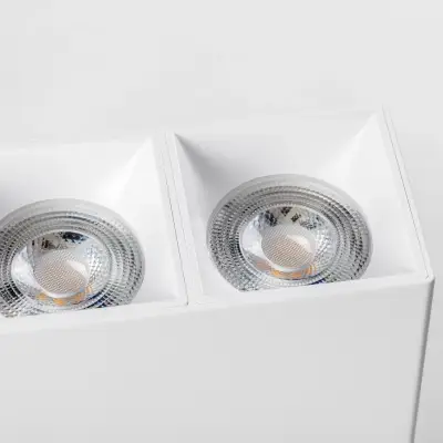 213366 Рамка (светильник) PVC д/LED-модулей 941хх и LED-ламп D50мм RULLO 2x QUAD БЕЛЫЙ Lightstar