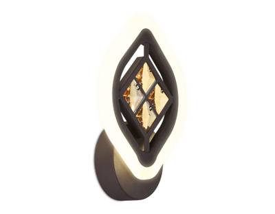 Настенный светодиодный светильник с хрусталем FA278 CF/TI кофе/янтарь 12W 240*170*60