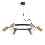 LR0164061 Люстра RULLO 6х50W GU10 ЧЕРНЫЙ/ЗОЛОТО (571016+214440-6+202431-6)