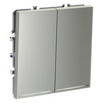 VLS020205 Выключатель встраиваемый VOLTUM S70 двухклавишный с подсветкой 10А, (сталь). (ТМ Maytoni)