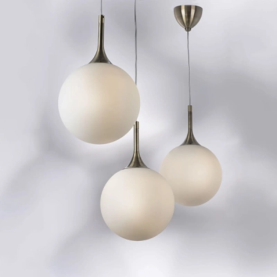 813021 Подвес GLOBO 1х40W E14 electroplating bronze/white Lightstar