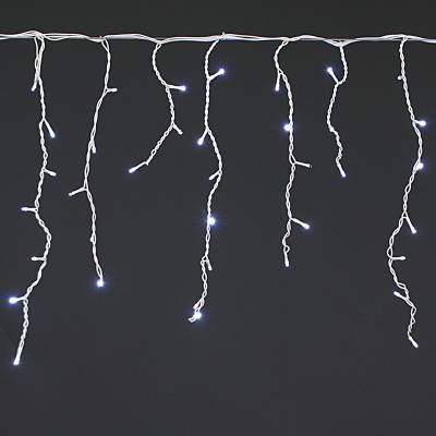 A-012R W FLASH светодиодная гирлянда "бахрома" 3х0.6м 140LED белый провод