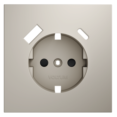 VLS001003 Накладка для розетки с заземлением и защитными шторками, с USB A+C, S70 (кашемир). (ТМ Maytoni)