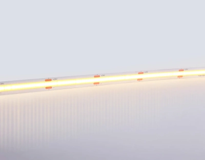 Светодиодная лента GS4751 COB 528Led/14W m/ 24V IP20 3000K/ 5m*10mm*2mm кратность резки 45.45mm (2 конт.)